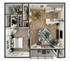 1 bedroom 1 bath floor plan 1 bedroom 1 bath floor plan at Whisper Lake Apartments, Winter Park